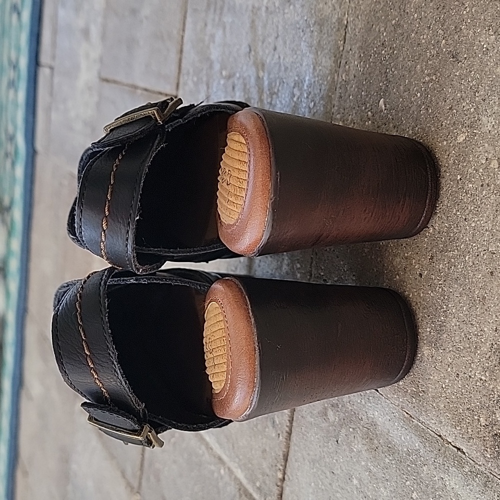 BOC Ceclia Black Heeled Clogs Sz 8 - Picture 7 of 14